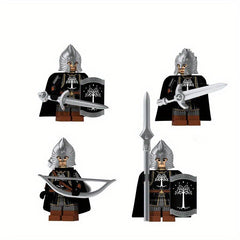 4 Warrior Soldier Hand Mini Minifigures Building Blocks Toys