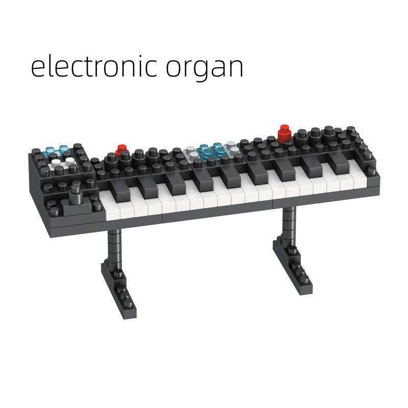 DIY Micro Building Blocks Electronic Organ Piano Bass Guitar Toy