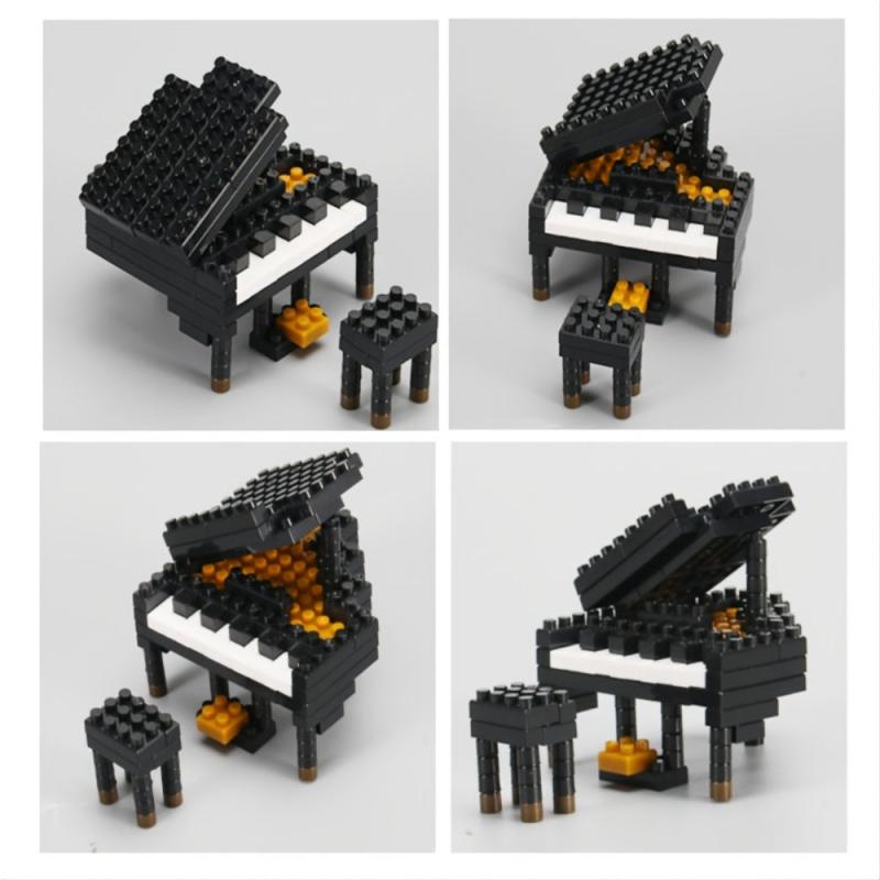 DIY Micro Building Blocks Electronic Organ Piano Bass Guitar Toy