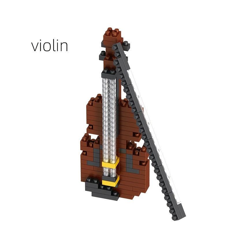 DIY Micro Building Blocks Electronic Organ Piano Bass Guitar Toy
