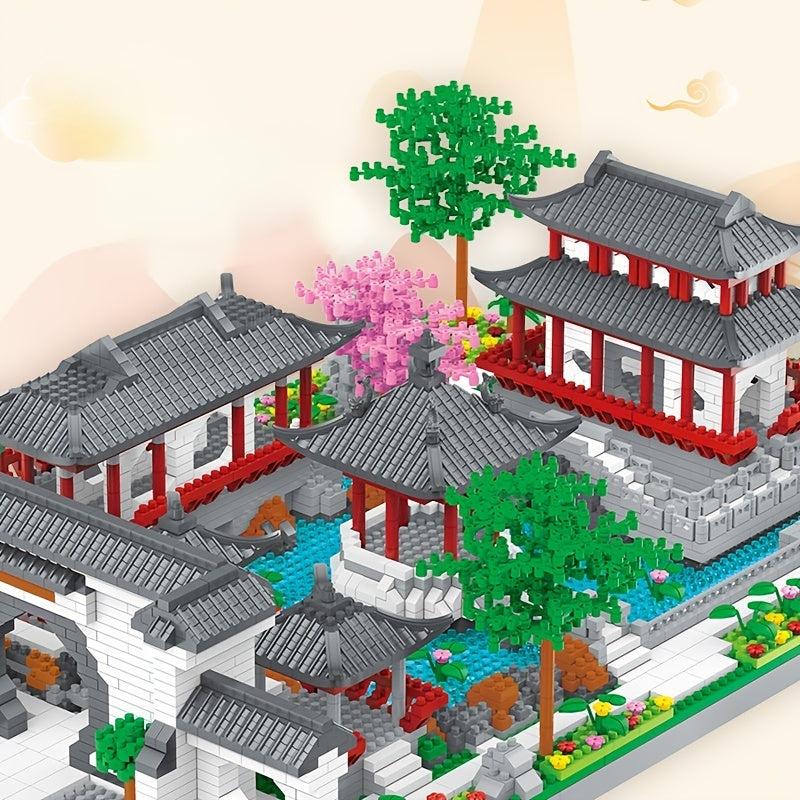 Build a Chinese Garden with Building Blocks Set