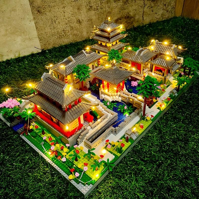 Build a Chinese Garden with Building Blocks Set