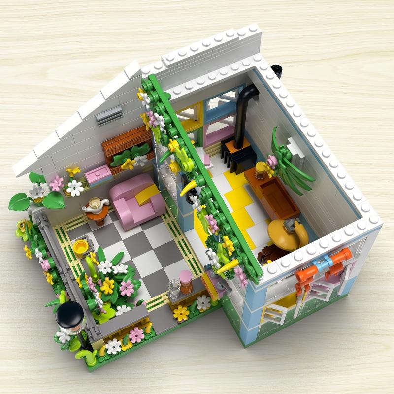 Friends Flowers House Building Block Sets Girls Mini Greenhouse Apartment Kit