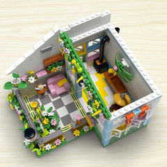 Friends Flowers House Building Block Sets Girls Mini Greenhouse Apartment Kit