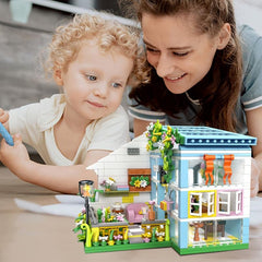 Friends Flowers House Building Block Sets Girls Mini Greenhouse Apartment Kit