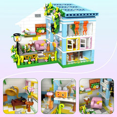 Friends Flowers House Building Block Sets Girls Mini Greenhouse Apartment Kit