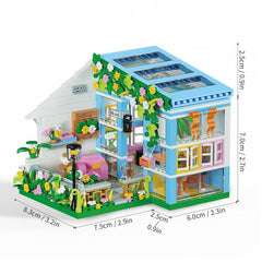 Friends Flowers House Building Block Sets Girls Mini Greenhouse Apartment Kit
