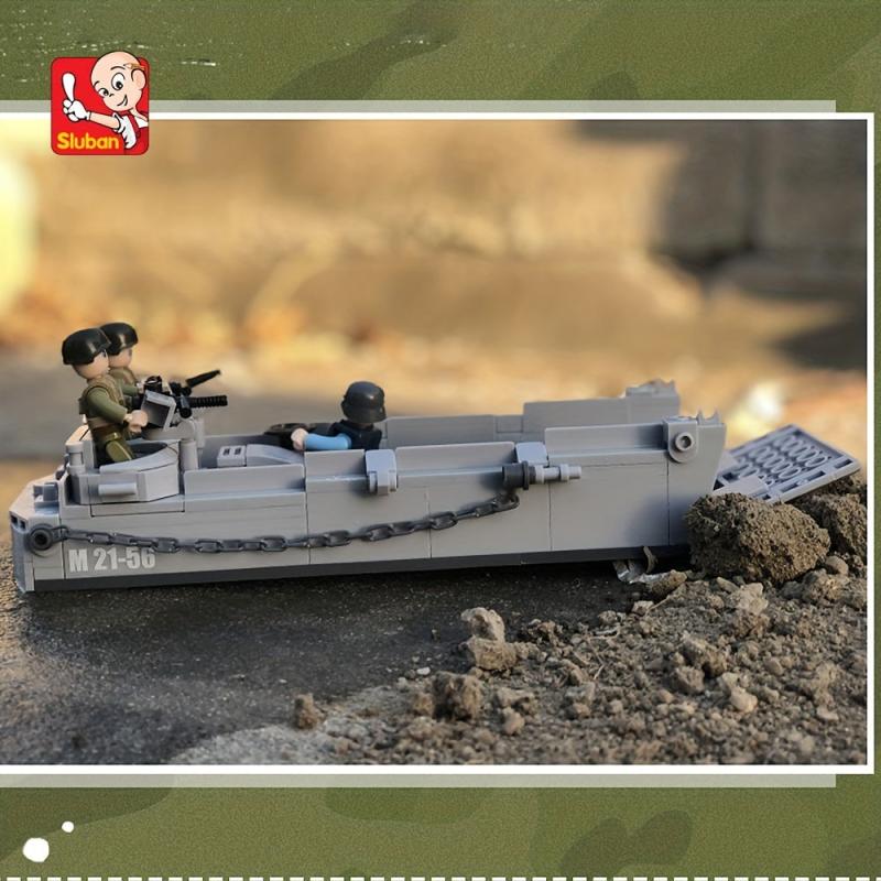 Military Landing Craft Building Blocks Educational Toy Assembled