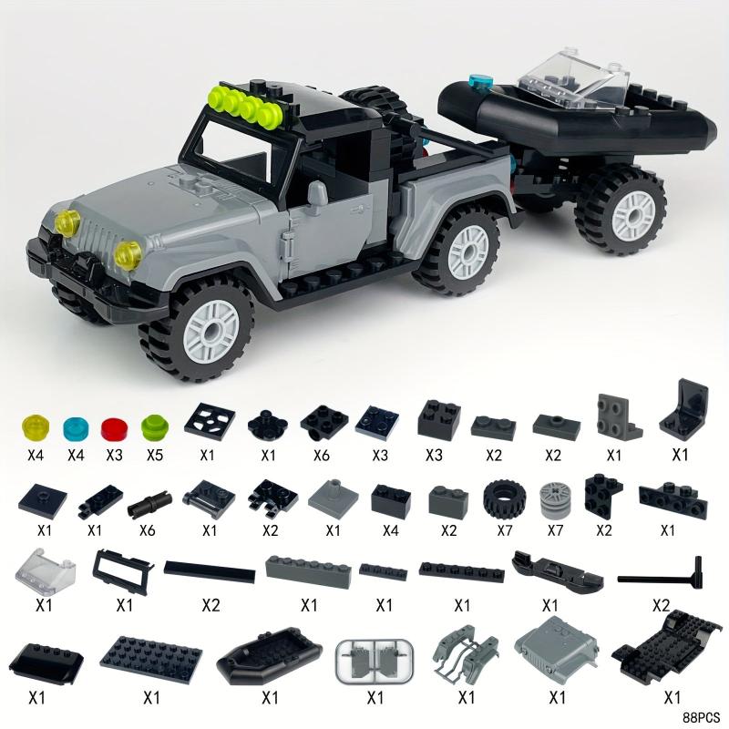 Building Block Car Toys Puzzle Assembly Off-road Vehicle Car Model Toys