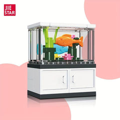 34pcs Fish Tank Decoration Building Blocks Animal Model Adult Bedroom Decor