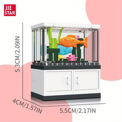 34pcs Fish Tank Decoration Building Blocks Animal Model Adult Bedroom Decor