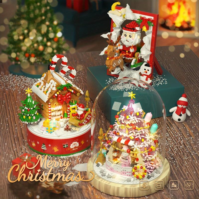 Assembly Building Blocks Christmas Tree Music Box Decorations Toys