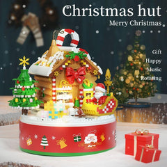 Assembly Building Blocks Christmas Tree Music Box Decorations Toys