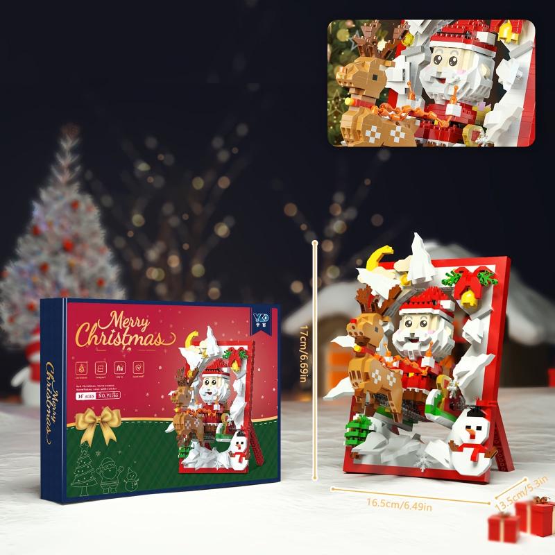 Assembly Building Blocks Christmas Tree Music Box Decorations Toys