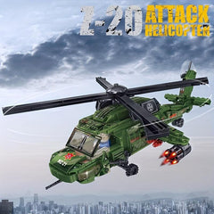 Armed Helicopter Building Blocks Toy Military Series Puzzle Model DIY