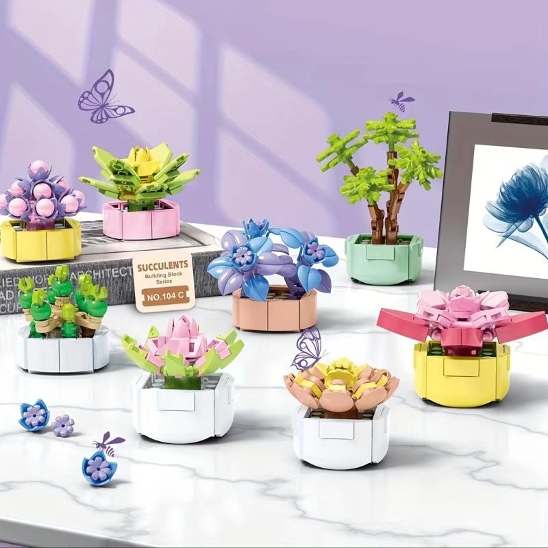 Kids DIY Succulent Potted Plant Building Blocks Kit