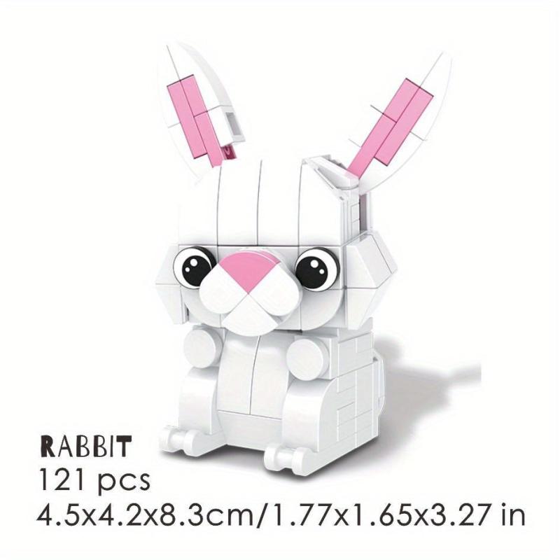 Animal Building Blocks Rabbit Model Toy for Children Halloween