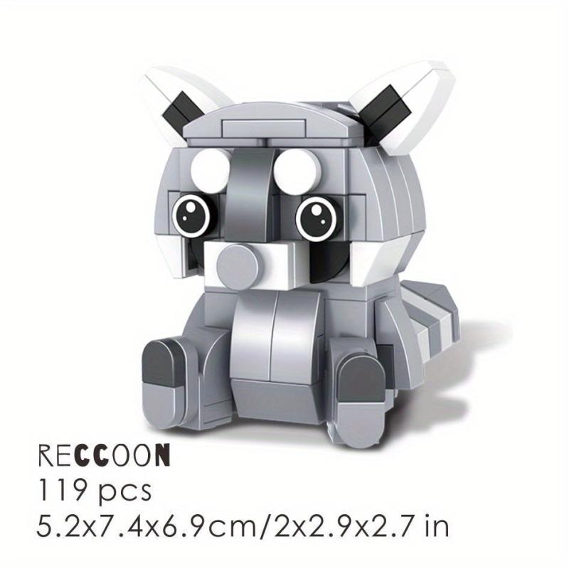 Animal Building Blocks Rabbit Model Toy for Children Halloween