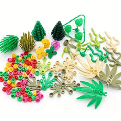 Rain Forest Scene Mix Plant Trees Grass Trees Plants Assembling Building Blocks
