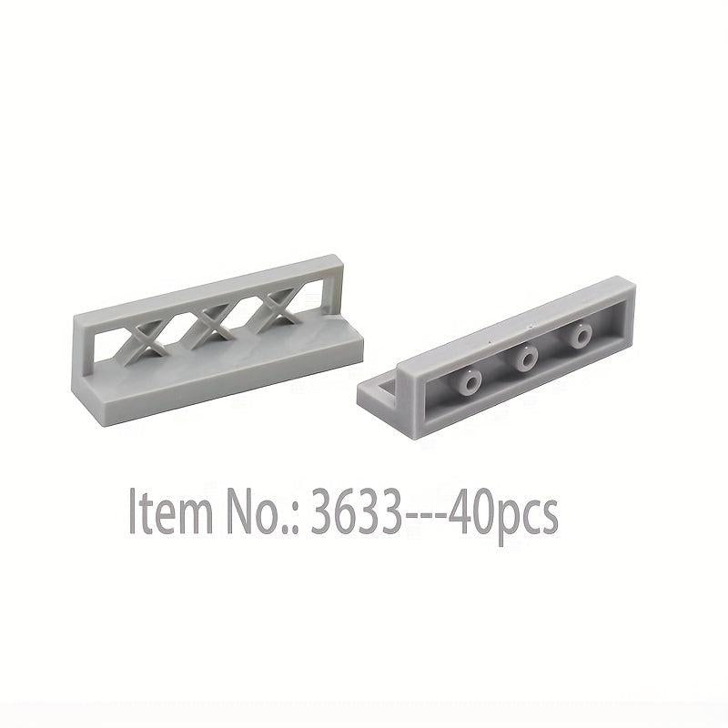40 Pcs Fence 1x4x1 Building Block Parts Toys Creative Compatible City 3633