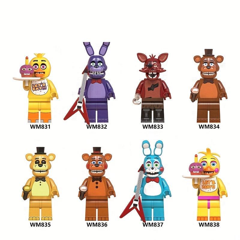 Classic Game Characters Bear Minifigures Brick Blocks Cartoon Toys Kid's
