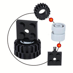 Creative City Wheel Tyre Axle Set Building Blocks for Kids