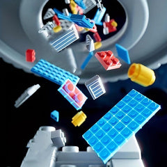 City Space Rocket DIY Craft Launch Center Base Puzzle Model Assembly Building
