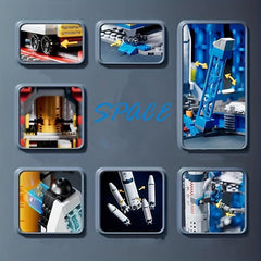 City Space Rocket DIY Craft Launch Center Base Puzzle Model Assembly Building