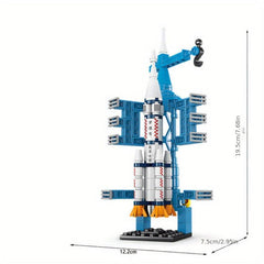 City Space Rocket DIY Craft Launch Center Base Puzzle Model Assembly Building