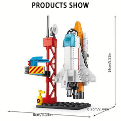 City Space Rocket DIY Craft Launch Center Base Puzzle Model Assembly Building