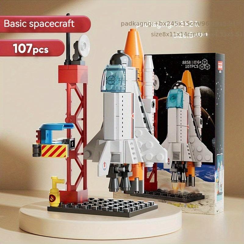 City Space Rocket DIY Craft Launch Center Base Puzzle Model Assembly Building