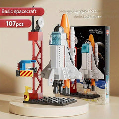 City Space Rocket DIY Craft Launch Center Base Puzzle Model Assembly Building