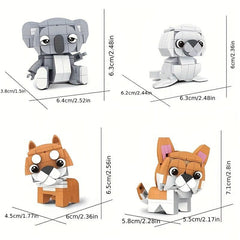 123pcs Koala Animal Building Block Model DIY Building Block Tabletop Decoration