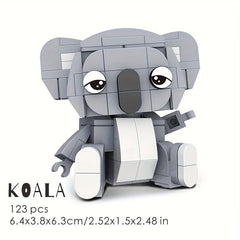 123pcs Koala Animal Building Block Model DIY Building Block Tabletop Decoration