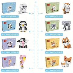 123pcs Koala Animal Building Block Model DIY Building Block Tabletop Decoration