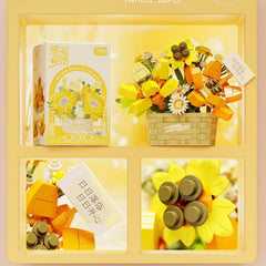 Preserved Flower Succulent Plant Assembly Building Block Series