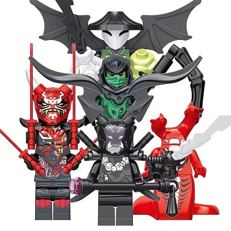 5pcs Mini Characters Building Blocks Action Dolls Educational Toys Gift
