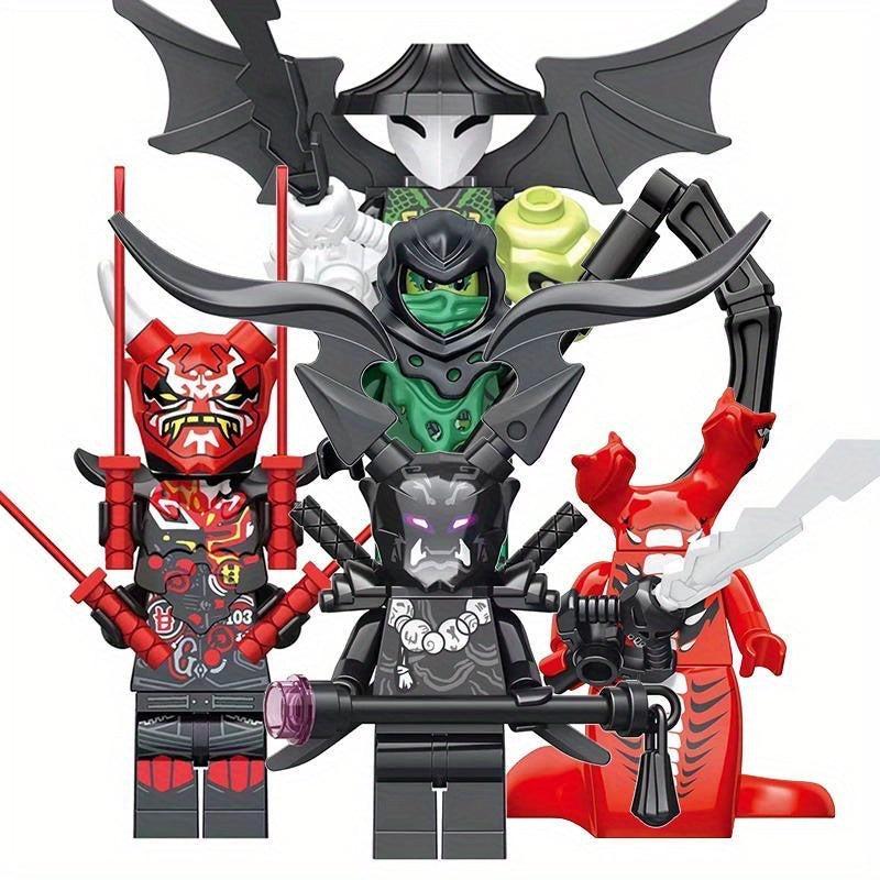 5pcs Mini Characters Building Blocks Action Dolls Educational Toys Gift