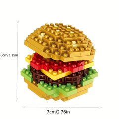 Burger & Chip Cake Puzzle Building Block Kids Gift