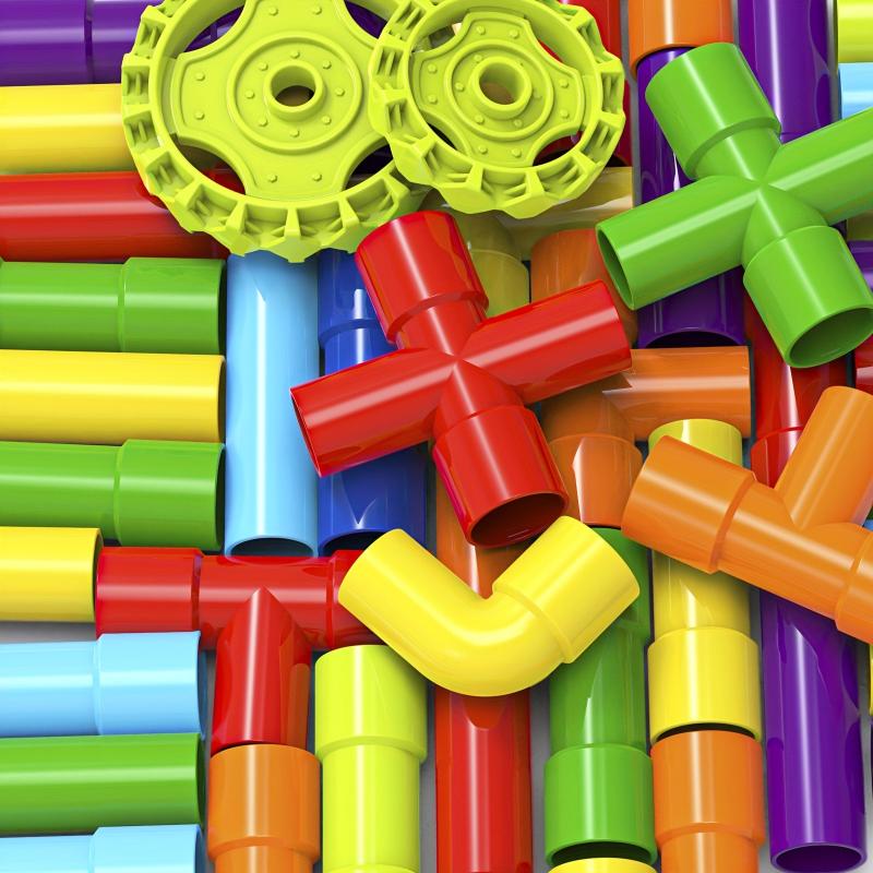 Water Pipe Building Blocks DIY Construction Building Blocks Gift Toys