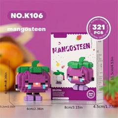 DIY Cartoon Fruit Building Blocks Toy Set - Kids Gift - Decoration