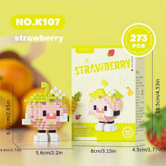 DIY Cartoon Fruit Building Blocks Toy Set - Kids Gift - Decoration
