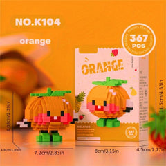 DIY Cartoon Fruit Building Blocks Toy Set - Kids Gift - Decoration