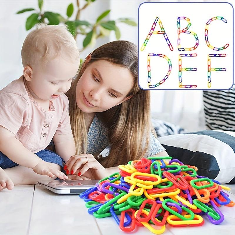 Rainbow C Hook Chain Toy for Kids' Playroom
