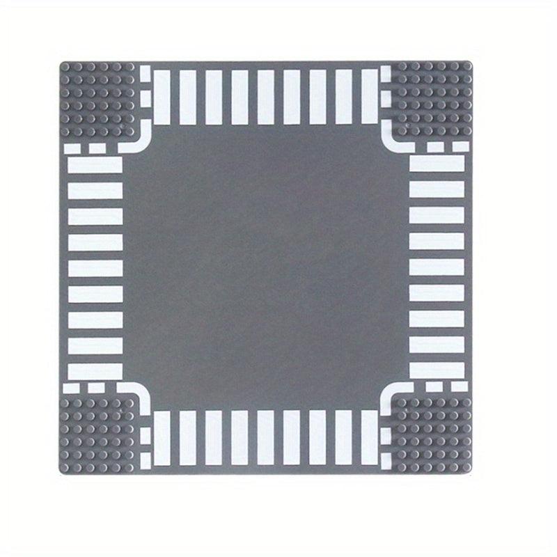 10.04inch Small Particle Road Building Block Base Plate City Street View