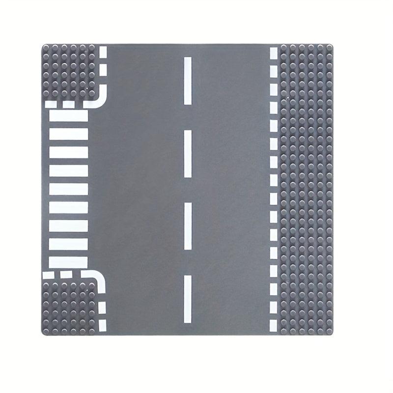 10.04inch Small Particle Road Building Block Base Plate City Street View