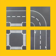 10.04inch Small Particle Road Building Block Base Plate City Street View