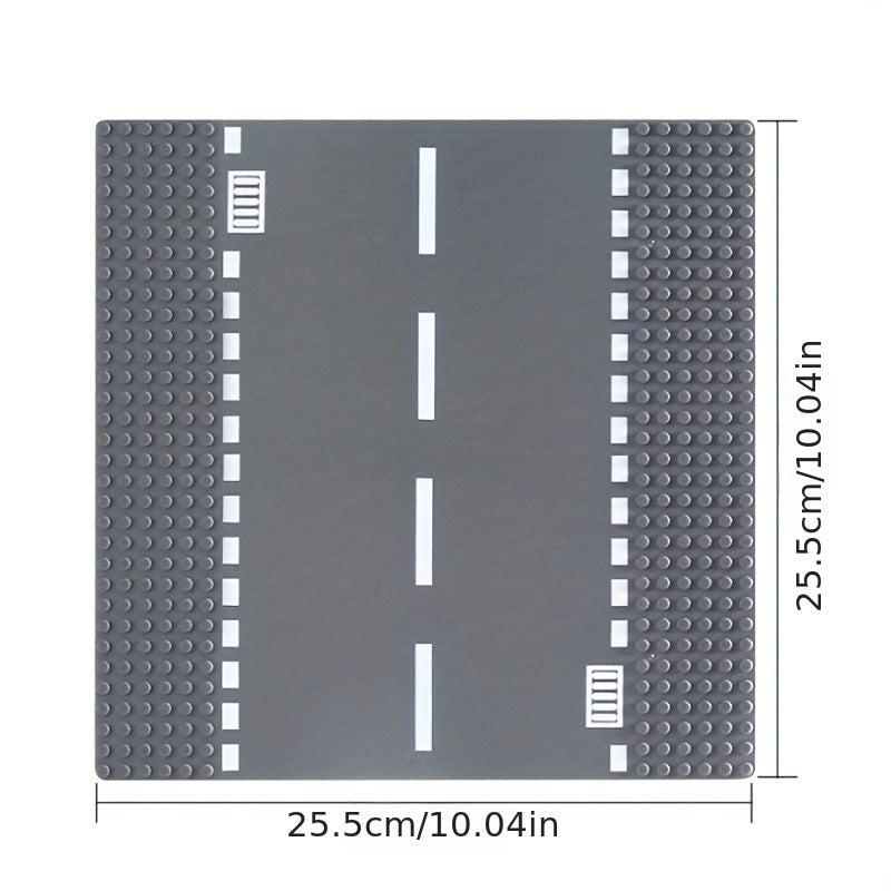 10.04inch Small Particle Road Building Block Base Plate City Street View