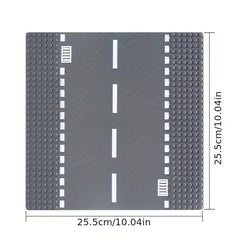 10.04inch Small Particle Road Building Block Base Plate City Street View
