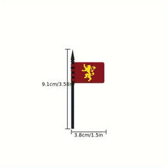 12pcs Mini Flags Shield Building Blocks Figures Accessories Creative Toy